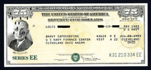 US Savings Bond EE $75