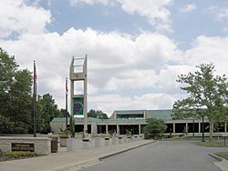 The Upper Arlington Municipal Services Center functions as the seat of city government as well as police headquarters.
