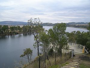 View of Brisbane River from the Caboonbah Homestead, looking south-west