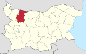 Location of Vratsa Province in Bulgaria