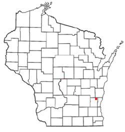 Location of Farmington, Washington County, Wisconsin