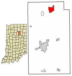 Location of North Manchester in Wabash County, Indiana.
