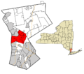 Westchester County New York incorporated and unincorporated areas Mount Pleasant highlighted