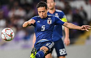 Yūto Nagatomo in Iran - Japan, AFC Asian Cup 2019 20 (cropped)