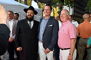 Yehudah Teichtal, Richard Grenell, and Kent Logsdon, 4th of July 2018 in Berlin