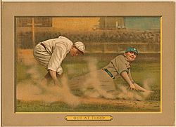 1911 out at third baseball card