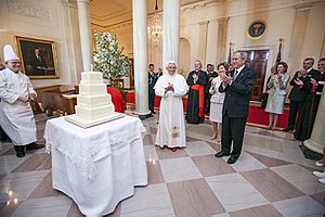 20080416 Benedict XVI George W Bush birthday