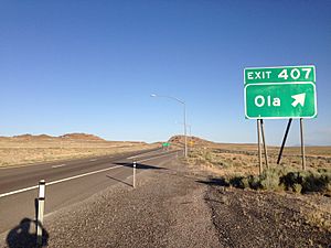 Ola exit on Interstate 80, June 2014