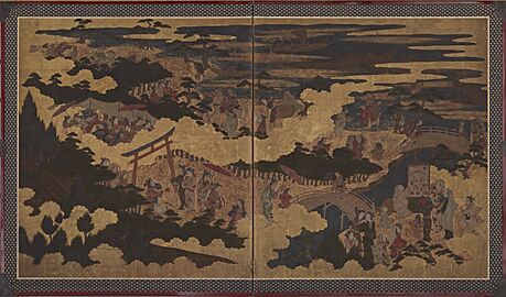 A festival at the Sumiyoshi Shrine