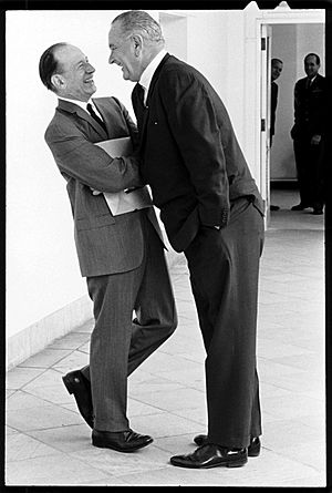 Abe Fortas with Lyndon B. Johnson