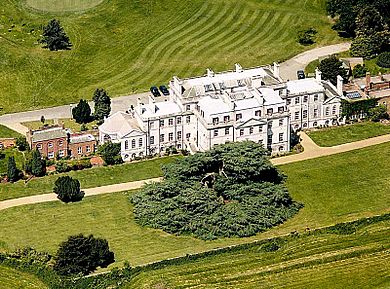 Addington Palace Surrey wedding venue aerial shot