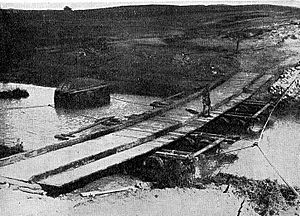 Bridge over the Sukereir River in 1917 (Powles p.151)