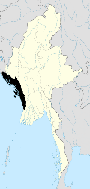 Burma Rakhine locator map
