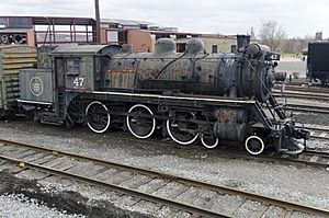 Canadian National steam locomotive 47 4-6-4T at Steamtown National Historic Site 11-Nov-2011 right