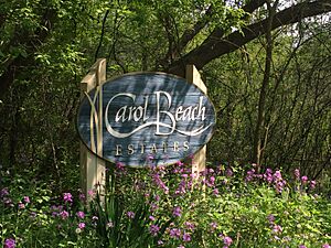 Carol Beach Sign in Summer