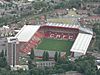 Aerial view of The Valley, Charlton Athletic's stadium