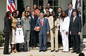 Detroit Shock and George W. Bush, May 2004