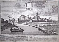 Drawing of Purmerend in the year 1674
