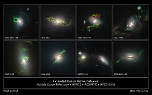 Extended Gas In Active Galaxies