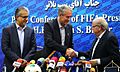 FIFA President Sepp Blatter and AFC President Salman Al-Khalifa with FFIIR President Ali Kafashian