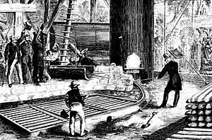 First Casting at Lal Lal 1878 (The Illustrated Adelaide News (SA 1875 - 1880) Wed 1 Jan 1879 Page 10 )