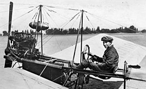 Fokker in zijn Spin Dutch aviation pioneer Fokker in his first aircraft