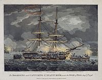 French corvette Aventurier(1793) being boarded