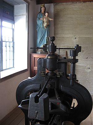 Gaveaux printing press in Pompallier House