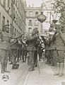 Genuine jazz for the yankee wounded In the courtyard of a Paris hospital for the American wounded, an American negro military band, led by Lt. James R. Europe, entertains the patients with LCCN2016651602 (cropped)