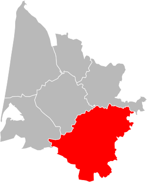 Location of Langon in Gironde