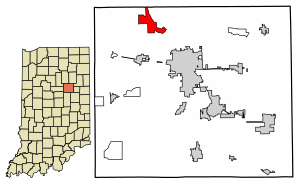 Location of Jalapa in Grant County, Indiana.