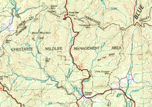 HUC 031300010501 topographic mapf