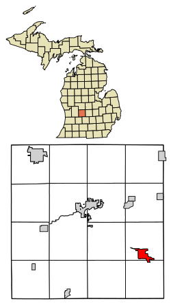 Location of Portland, Michigan