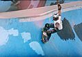 Jon Nicholson carves the bowl at Millennium Skate Park - October 2019