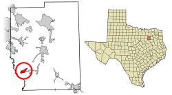 Location of Rosser in Kaufman County, Texas