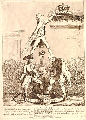 King Pitt a cut purse of the empire and the rule that from a shelf the precious diadem stole, and out it in his pocket. (BM 1868,0808.10323)