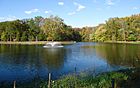 Lake Nomahegan in Cranford NJ with fountain