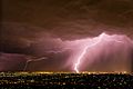 Lightning in Adelaide, South Australia, 2014