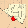 Map highlighting Kaskaskia Precinct, Randolph County, Illinois