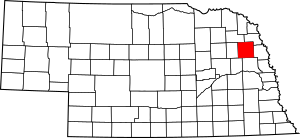 Map of Nebraska highlighting Cuming County