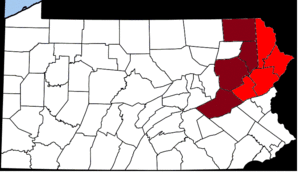 Map of PA Poconos