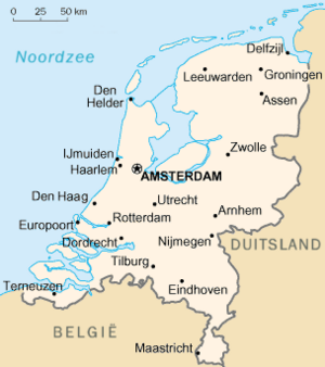 Map of the Netherlands nl