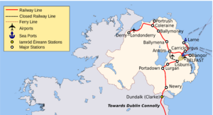 Northern Ireland Railways Routemap 24