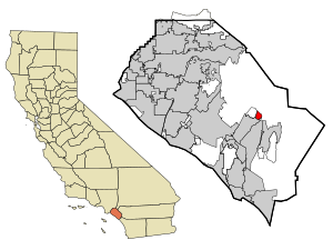 Location of Portola Hills within Orange County, California.