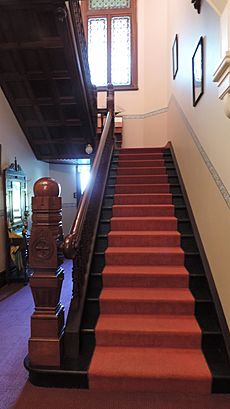 Our Lady of Assumption Convent, Warwick - main internal stairs, 2015