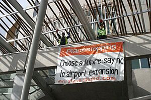 Plane stupid holyrood