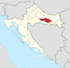 Požega-Slavonia County within Croatia