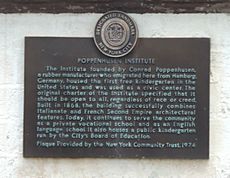 Poppenhusen Institute plaque jeh