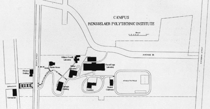 RPI 1909 campus map