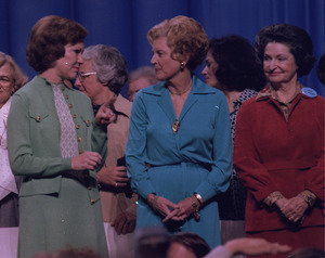 Rosalynn Carter with Betty Ford and Ladybird Johnson at the National Womens Conference. - NARA - 176935 (1)
